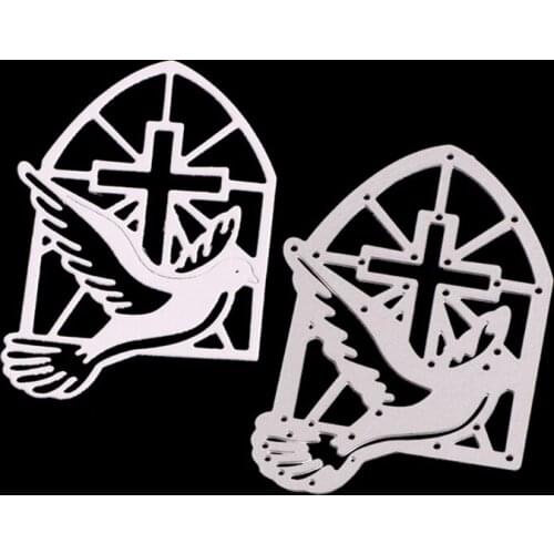 Simple Dove Cross Metal Cutting Mold DIY Handmade Scrapbook Photo Album Paper Card Template Embossing Decoration
