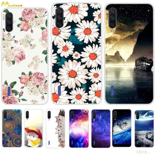Silicone Case For Xiaomi Mi A3 Case Cover Soft TPU Bumper Coque For Xiaomi Mi max 3 MiA3 Mimax3 Phone Covers Flowers Deer Cats