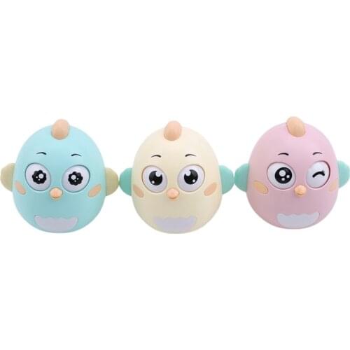 Cute Baby Toys Nodding Moving Eyes Owl Doll ABS Baby Rattles Gifts Baby Roly-poly Tumbler Toy With Bell Toys For Children