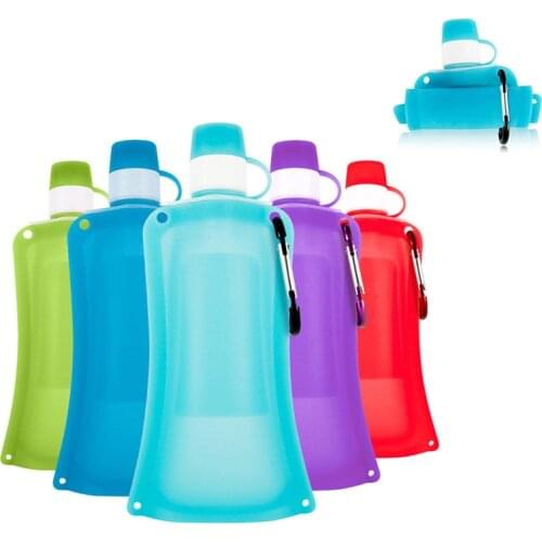 Foldable Sports Water Bottle Portable Drinking Bottle Folding Bottle Cup Collapsible Drinkware BPA Free