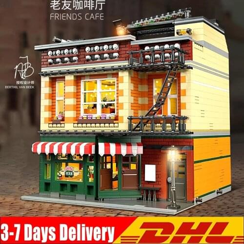 MOULD KING Streetview Building Toys The MOC-34463 Central Perk With Led Parts Model Blocks Assembly Bricks Kids Christmas Gifts