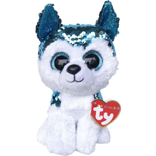Ty Beanie Boos Flippables 6" Dog Color Changing Sequins Plush Stuffed Animal Collectible Soft Doll Toy Christmas Gift