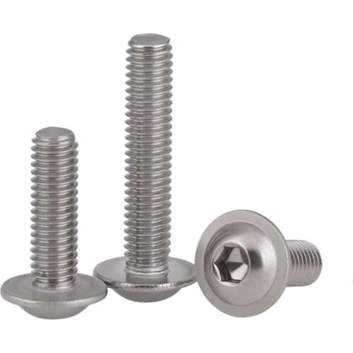 50pcs M5 A2 Stainless Steel 304 Hexagon Socket Button Head Screws With Collar Bolt