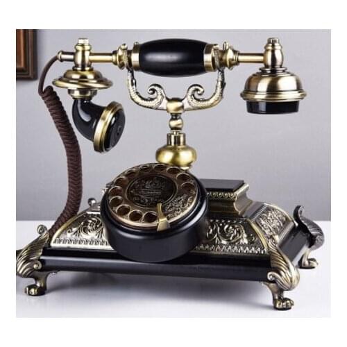 Rotating Dial the number Fixed telephone Household fitted antique vintage fashion phone