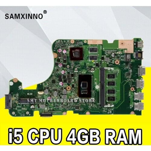 X555UJ Motherboard 4GB I5 CPU For Asus X555UF F555U X555UB X555UQ X555U laptop Motherboard X555UJ Mainboard X555UJ Motherboard