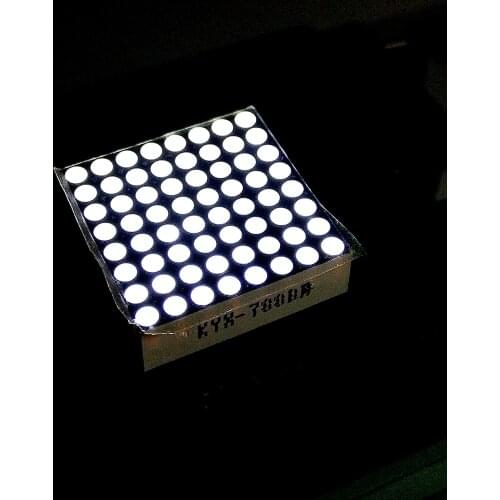 10pcs Common Cathode/ Anode 8x8 Mini Dot Matrix LED Display Blue/White/Jade Green Digital Tube 16p 20mmx20mm 1.9mm