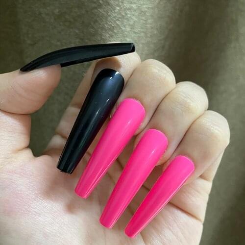 120pcs Detachable Press on Nails Colorful Super Long False Nails Ballerina Wearable Full Cover Fake Nails Long Coffin (no Glue)