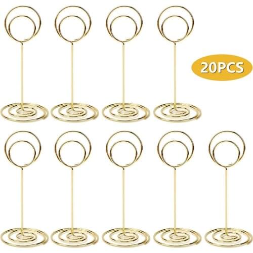 20Pcs Place Card Holders Table Number Stand Table Name Cardholder Photo Holder Sign Stands Display Wedding Decoration 80mm