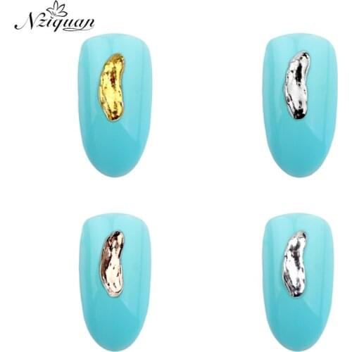 50PCS Irregular Nail Rhinestone Four Color Nail Art Decoration Sticker Charm Alloy Nail Decoration DIY Nail Decoration