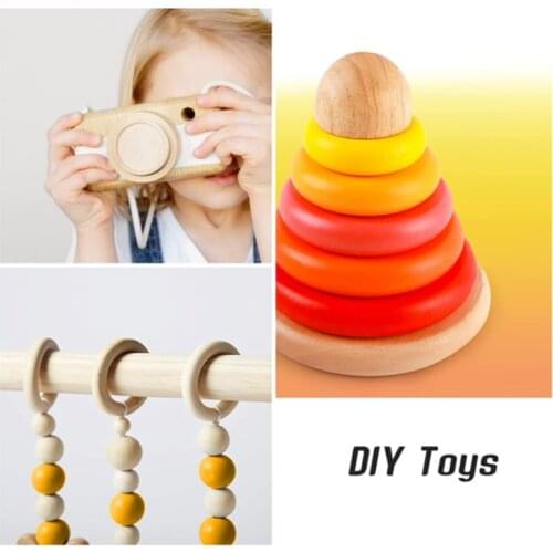 6Pcs Unfinished Blank Wood Bangle Bracelets Natural Round Wood Ring Wooden Circle for DIY Painting Craft Jewelry Making B03B