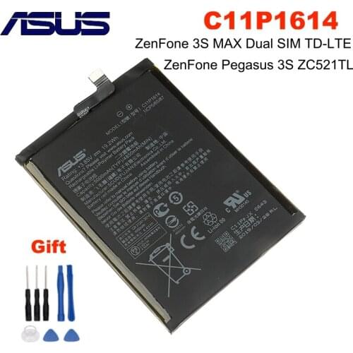 ASUS C11P1614 5000mAh High Capacity Original Phone Battery For ASUS ZenFone 3S MAX Dual SIM TD-LTE ZenFone Pegasus 3S ZC521TLA