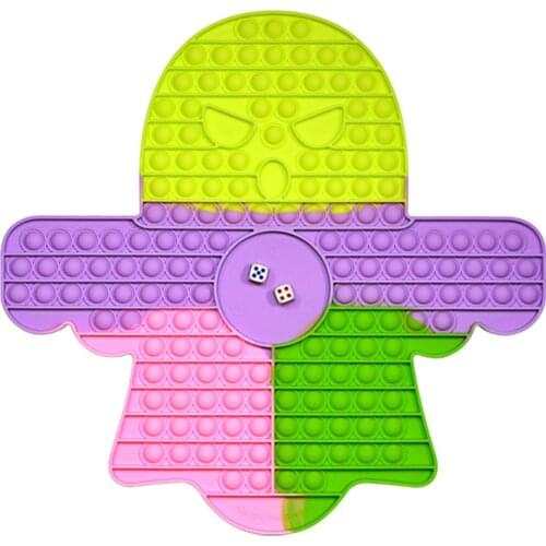 Big Pop Game Fidget Toy Jumbo Rainbow Chess Board Push Bubble Popper Fidget Sensory Toys for Boring Time Relief Figetget Toy