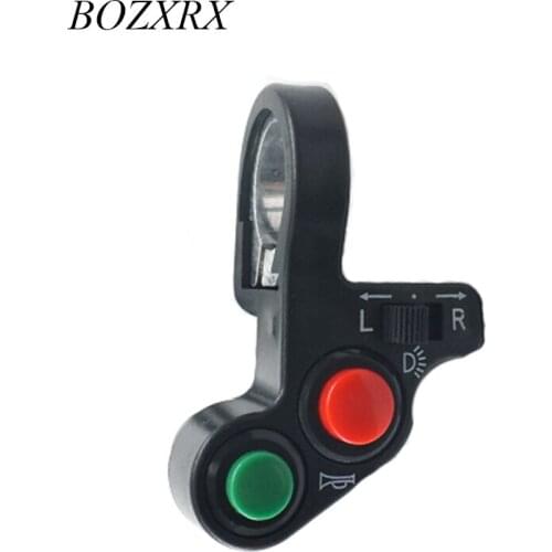 BOZXRX 7/8" Head Light Switch Horn Turn Signal on/off E-bike Scooter Motorcycle ATV Turn Signal Light Switch Motorcycle Switches