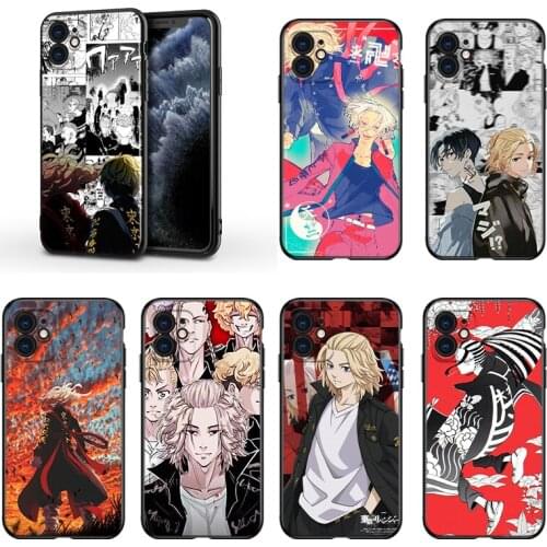 Hot Anime Tokyo Revengers For Apple iPhone 13 12 11 Mini XS XR X Pro MAX SE 2020 8 7 6 5 5S Plus Black Silicone Phone Case