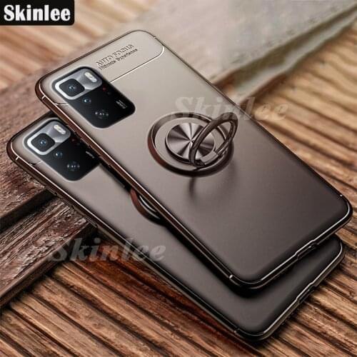Skinlee Case For Poco X3 Pro Business Style with Ring Magnetism Holder Back Case For Xiaomi Poco X3 GT Cover