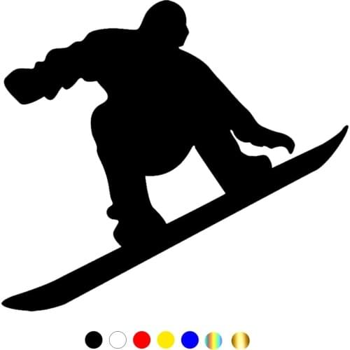 CS-934#18*20cm Snowboarder 2 funny car sticker vinyl decal silver/black for auto car stickers styling car decoration