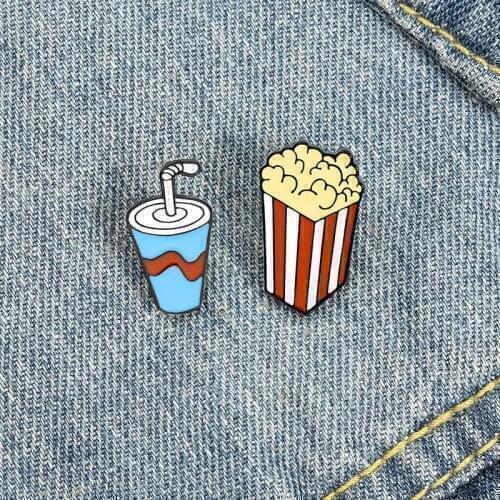 Calories or Fitness Enamel Pin Custom Chocolate Soda Popcorn Brooches Shirt Lapel Bag Badge Sports Jewelry Gift for Friends