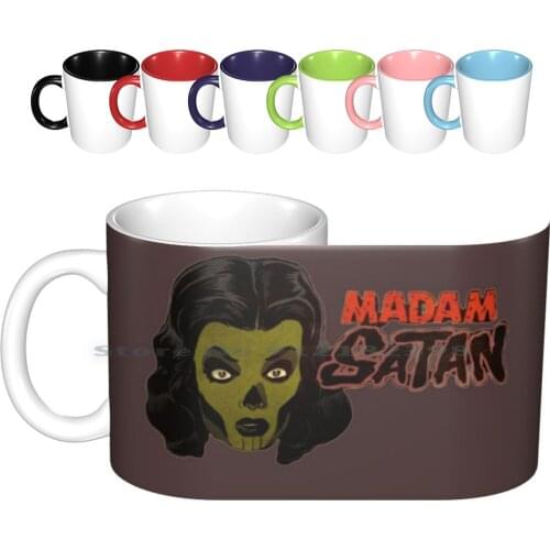 Madam Satan Ceramic Mugs Coffee Cups Milk Tea Mug Madam Satan Pray Satan Chilling Adventures Of The Teenage Witch Spellman