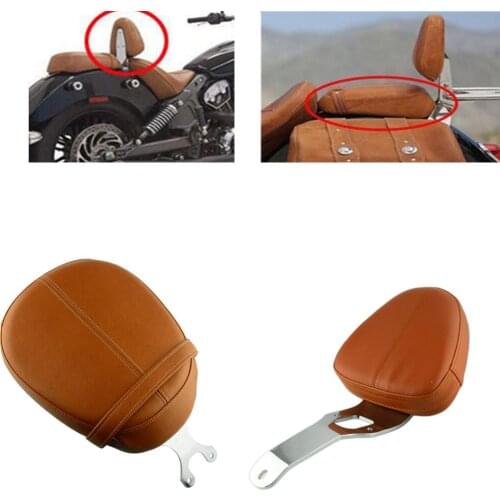 Brown Desert Tan Driver Backrest Support Sissy Bar Pad + Passenger Pillion Seat For Indian For Indian Sixity 16-18 Scout 15-18