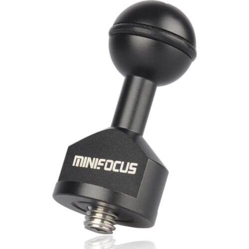 Mount 1" Ball Adapter Base Connected to a 3/8"-16 Screw Threaded Post For Underwater Photography Arm System Diving Tray