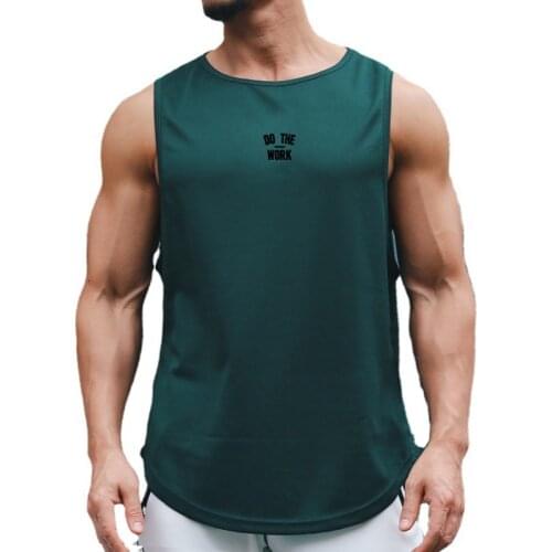 Mesh Gym Clothing Quick Dry Bodybuilding Stringer Tank Top Men Fitness Sleeveless Shirt Muscle Guys Workout Singlets Sports Vest