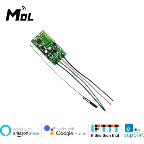 MOL12V DC WiFi Smart Switch for Tags Remote Controls Electronic Lock Keyless Door Gate Lock Using eWelink with Alexa Google home
