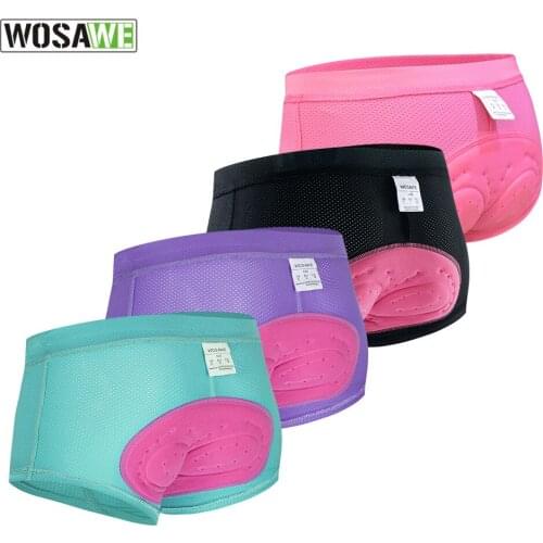 NEW ARRIVAL WOSAWE WOMENS 3D GEL PADDED DESIGN CYCLING BRIEFS UNDERWEAR BIKER SHORTS REDUCE IRRITATION QUICK DRY BL109 HOT SALE