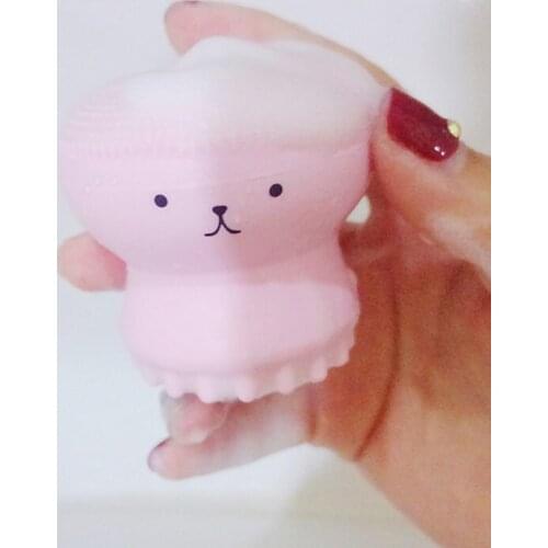 New Cartoon Cute Facial Cleansing Exfoliator Cute Silica Gel Massage Deep Cleaning Face Brush Cleanser