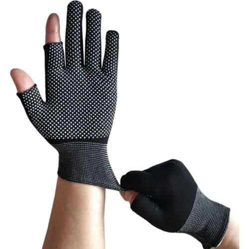 Open/Half Fingers Gloves New Design Anti-Slip Fishing Gloves Breathable Guantes Sunscreen Cycling Pescaria Gloves Pesca N0373