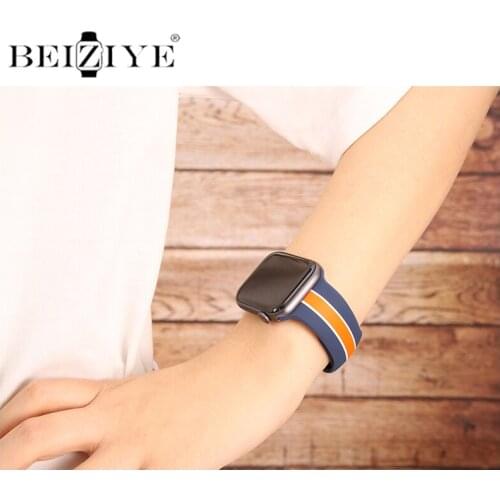 Colorful Silicone strap For Apple Watch Band series 6 SE 5 4 44mm 40mm iWatch Bracelet 38mm 42mm Sport loop for apple watch 3 2