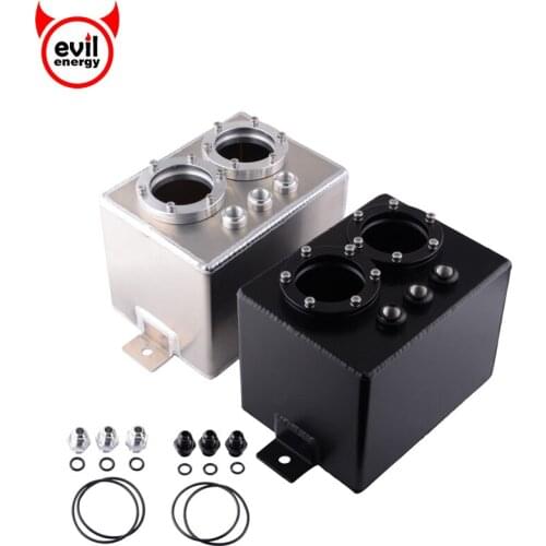 Evil energy 3L AN6 Fuel Oil Surge Tank With Fittings Aluminum Fuel Surge Tanks Can For 044 Fuel Pump Black Silver