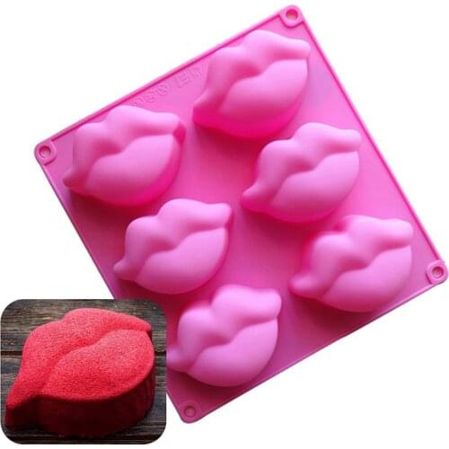 Mouth Lips Shaped Chocolate Molds Silicone Fondant Cake Candy Ice Soap Mould Baking Decorating Tools Wedding Cupcake DIY Cake