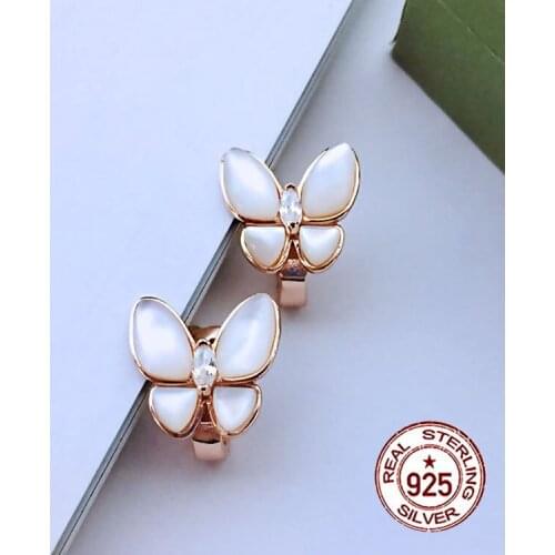 S925 sterling silver earrings simple personality fashion style hypoallergenic love shape to give girlfriend a birthday gift