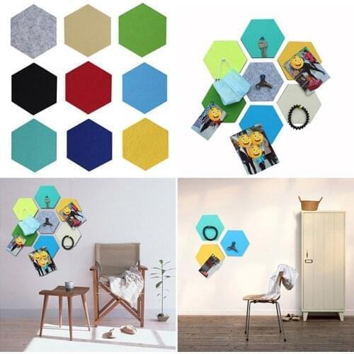 Hexagonal Wall File Storage Message Board Creative Felt Wall Hanging Storage Intelligence In Multicolor