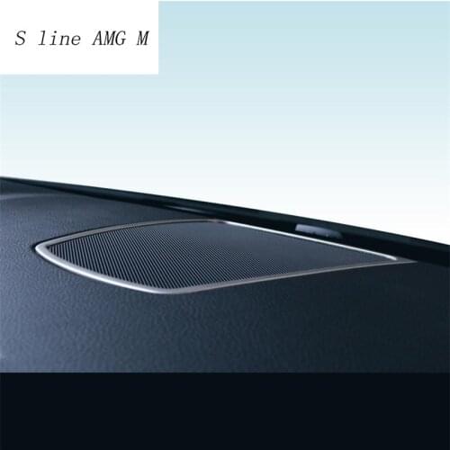 Car styling stainless steel Stickers For BMW 5 series F10 Central Console Speaker Audio Cover Frame decoration Auto Accessories