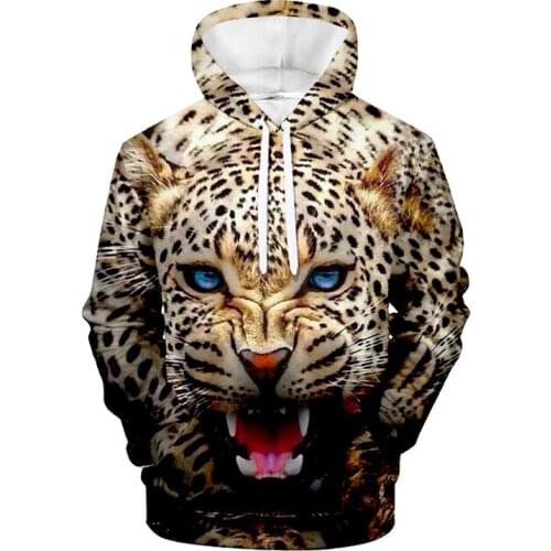 Super Cool Animal Hoodies 3D Print Casual Hoodies Pullover Hip Hop Kpop Men Women Hoody Lion Cheetah Pug Owl Sweatshirts Tops