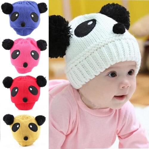 UNIKIDS 1pcs 2016 New fashion Colorful Lovely Animal Panda Baby Hats, Caps Kids Boy Girl Crochet Beanie Hats,Panda Cap Hat Beani