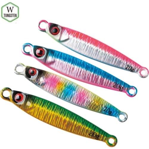 TOMA Tungsten Micro Jig Bait Japan 10g 20g 40g 60g Cast Tungsten Jig Slow Fall Metal Fishing Lure Spoon Ocean Rock Fishing