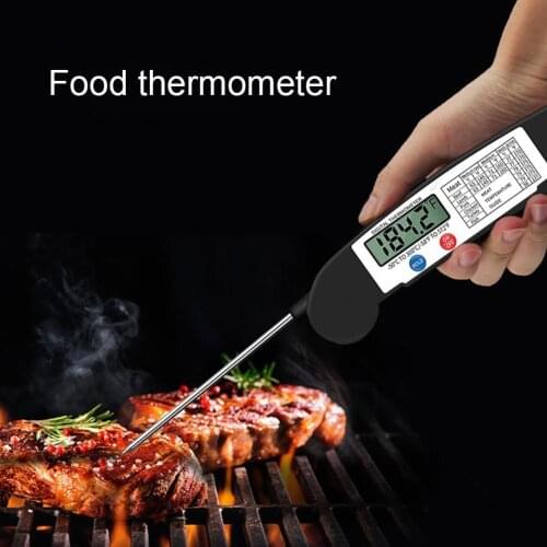 High Quality Foldable Food Thermometer Probe Digital BBQ Kitchen Meat Kitchen Thermometer Liquid Water Oil Temperature Gauge