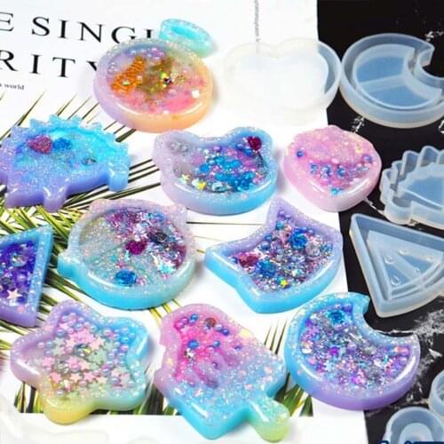1pcs Silicone Shaker Mold DIY Quicksand Mold Resin Casting Shaker Mold Jewelry Pendant Making Mould Tool Home DIY Accessories
