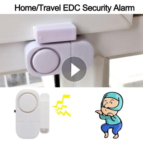 2 Pcs Home/Travel Portable Magnetic Sensors Self-defense Tool Wireless Door Window Entry Burglar Alarm Security Alarm Guardian