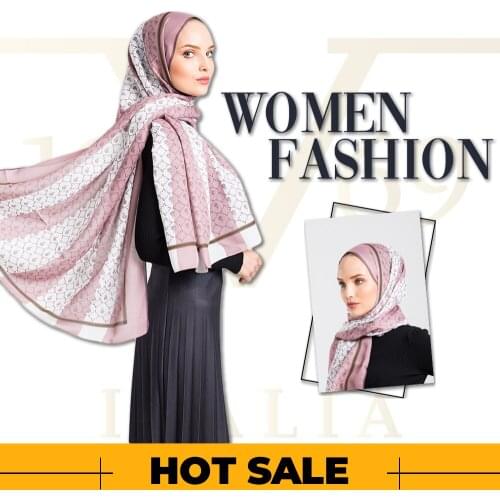 2020 Hot Sale Women 90x200 cm Rose Pavia Shawl Silky Scarf Muslim Hijab Wrap Female Neck Warm Headband Face Mask Lady