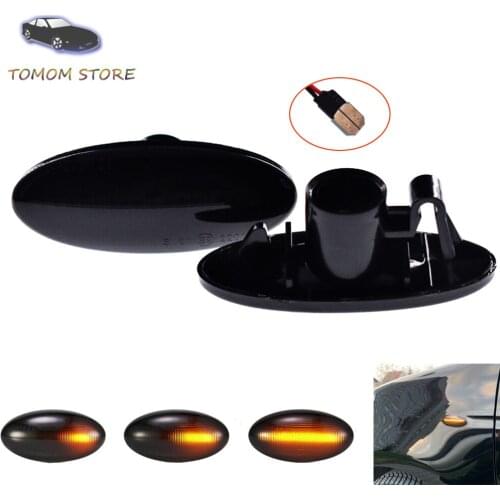 2x led water flowing repeator turn signal indicator dynamic lights for Nissan Cube Qashqai Tiida X-trail March Note NP300 NV200