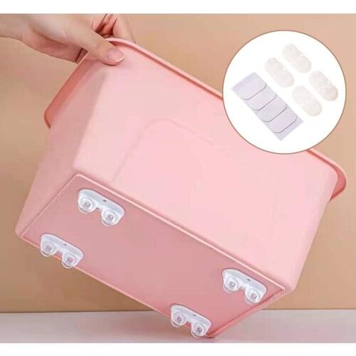 4/Set Self Adhesive Sticky Wheels Caster Small Furniture Storage Box Container Trash Can Platform Carts Roller