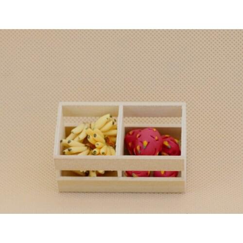 G05-X5117 children baby gift Toy 1:12 Dollhouse mini Furniture Miniature wooden Wooden basket 1pcs