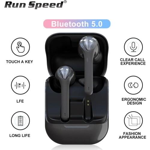 G9 TWS Bluetooth Earphones Fingerprint Touch Stereo Wireless earphone with Mic Handsfree Earbuds