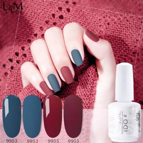 IDO NEW Arrival Morandi Winter Colors Series 36 Colors Nail Gel Polish Soak Off UV/ LED Matte Nail Art Gel Lak12 Pcs Free Ship