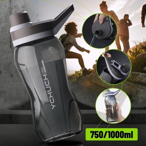 Leak-proof Sports Water Bottle Portable 750 ml 1L Large Capacity Flip Top Water Bottle Cycling Running Water Bottle
