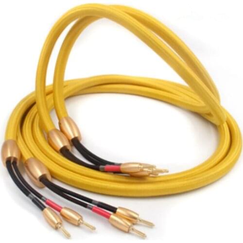 Accuphase Pair Hifi Audio Speaker Cable Loudspeaker Cable With 24k Gold Plated Banana Plug