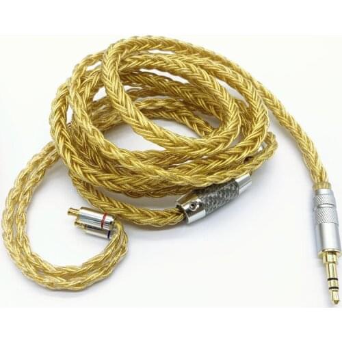 Diy earphone cable silver plated single crystal copper wire 16 share mmcx/0.78mm/IE80/A2DC/IM50/QDC